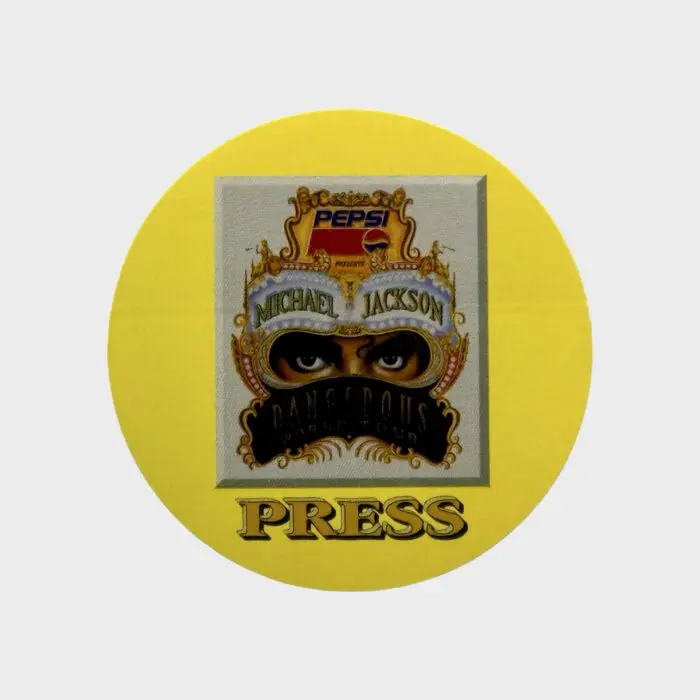 Michael Jackson Dangerous Tour Cloth Backstage Pass Press