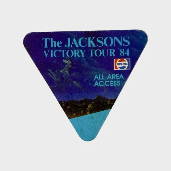 Jacksons Victory Tour Cloth Backstage Pass All Area Access