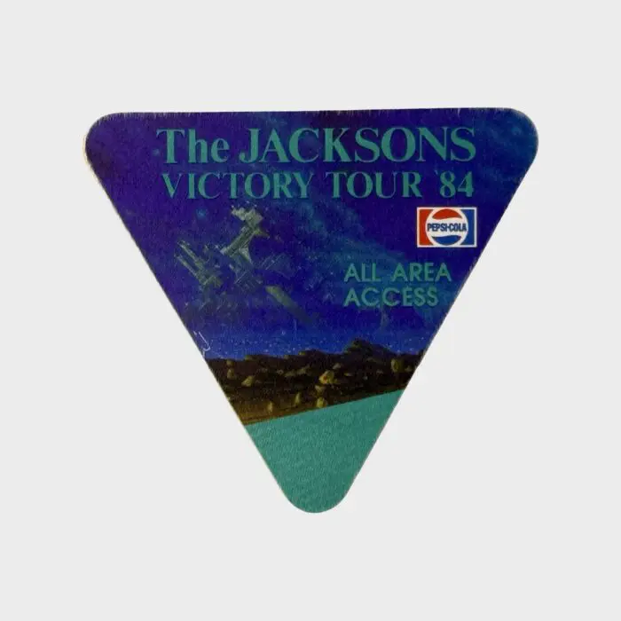 Jacksons Victory Tour Cloth Backstage Pass All Area Access