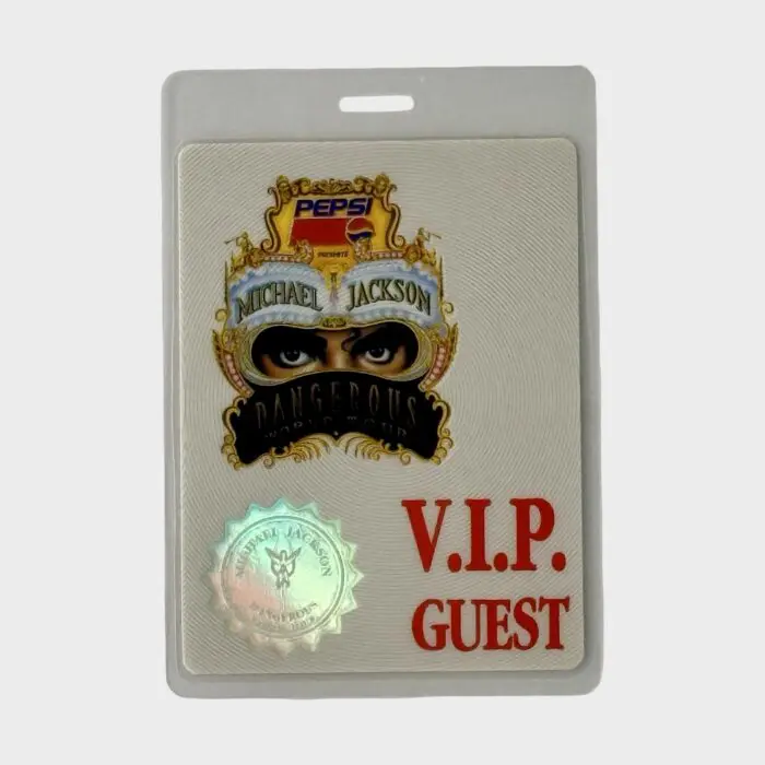 Michael Jackson Dangerous Tour Laminated Backstage Pass VIP Guest