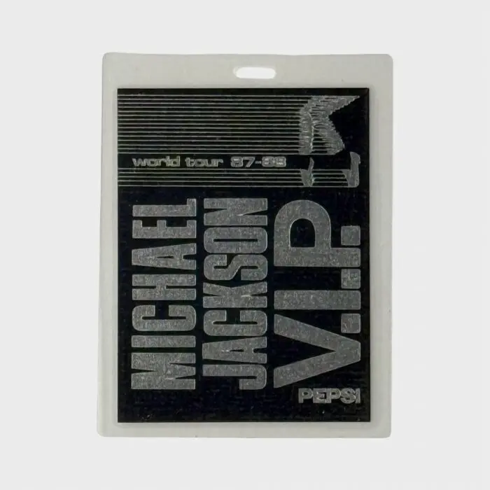 Michael Jackson BAD Tour Laminated VIP Backstage Pass