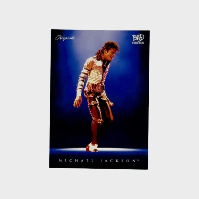 Michael Jackson BAD Tour Keepsake Trading Card # 38 Spotlight Base Blue