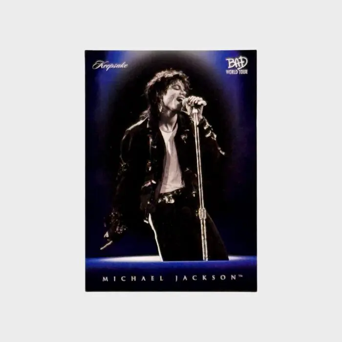 Michael Jackson BAD Tour Keepsake Trading Card # 33 Spotlight Base Blue