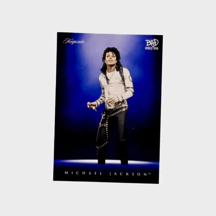Michael Jackson BAD Tour Keepsake Trading Card # 39 Spotlight Base Blue