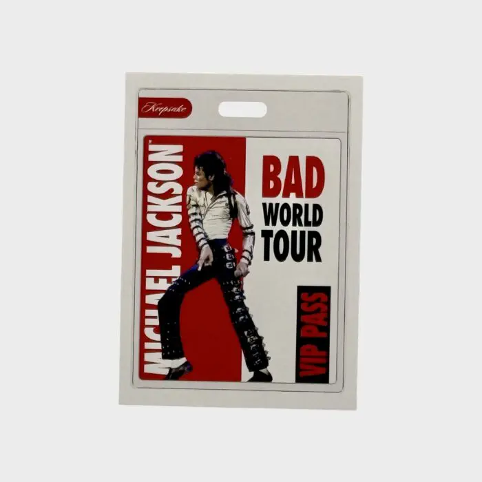 Michael Jackson BAD Tour Keepsake Trading Card # 119 VIP Pass White
