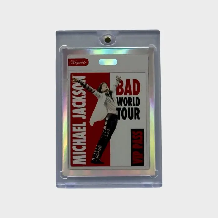 Michael Jackson BAD Tour Keepsake Trading Card # 118 VIP Pass White Foil