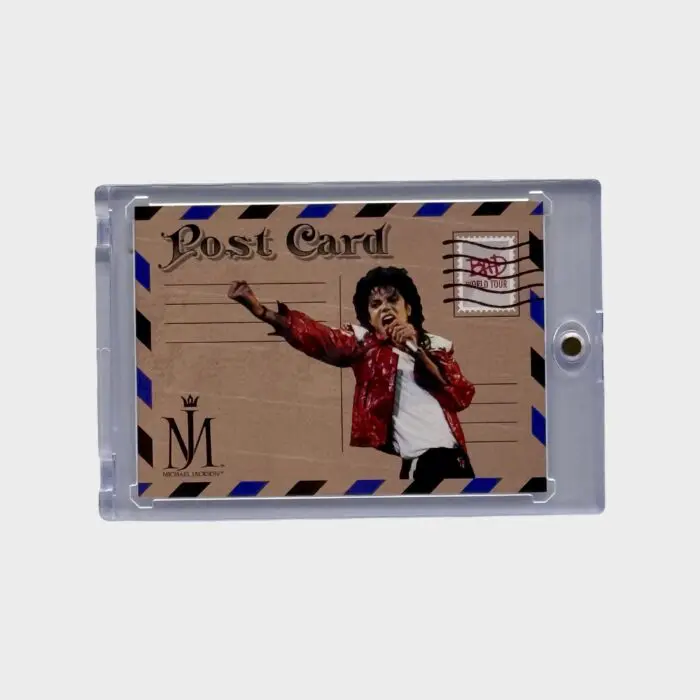 Michael Jackson BAD Tour Keepsake Trading Card # 165 Postcard Blue Base
