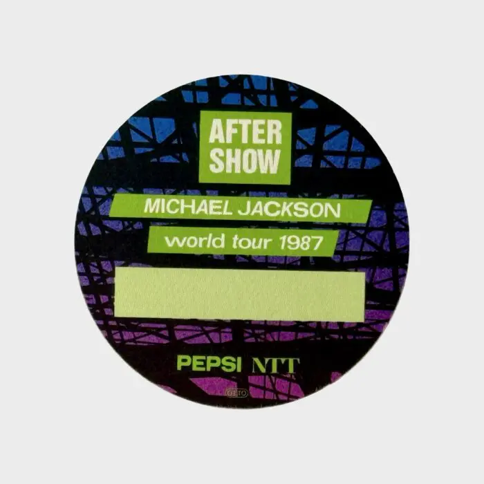 Michael Jackson BAD Tour Cloth Backstage Pass After Show