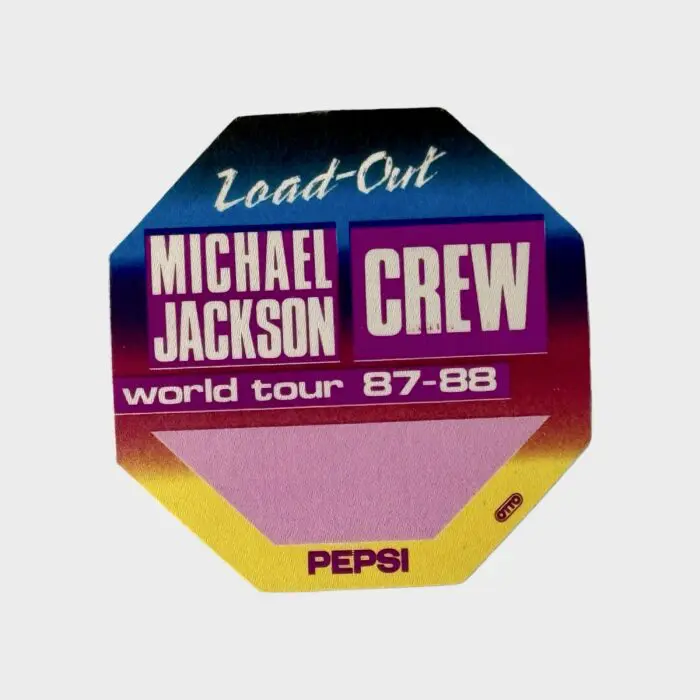 Michael Jackson BAD Tour Cloth Backstage Pass Load Out Crew