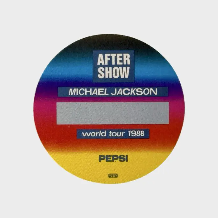 Michael Jackson BAD Tour Cloth Backstage Pass After Show