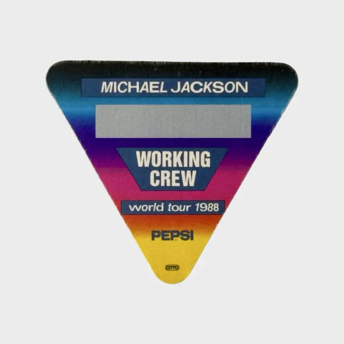 Michael Jackson BAD Tour Cloth Backstage Pass Working Crew