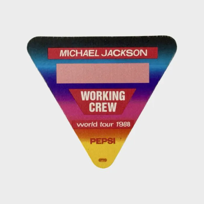 Michael Jackson BAD Tour Cloth Backstage Pass Working Crew