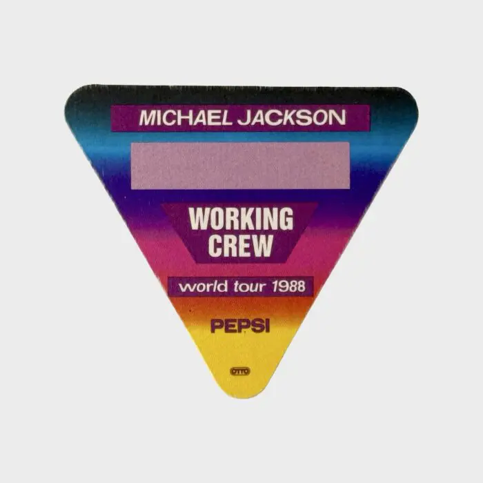 Michael Jackson BAD Tour Cloth Backstage Pass Working Crew
