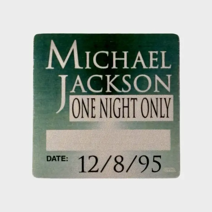 Michael Jackson One Night Only Beacon Theater NYC Cloth Backstage Pass