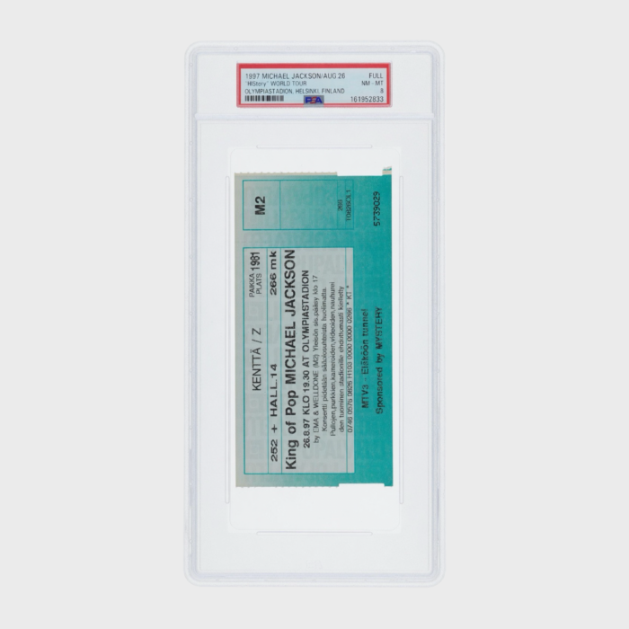 Michael Jackson HIStory World Tour Helsinki 1997 PSA Graded Ticket