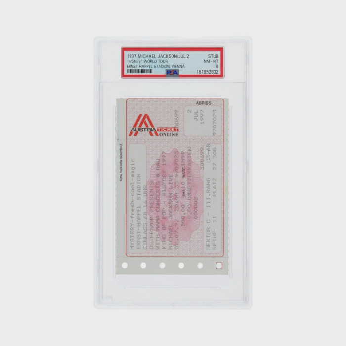 Michael Jackson HIStory World Tour Vienna 1997 PSA Graded Ticket