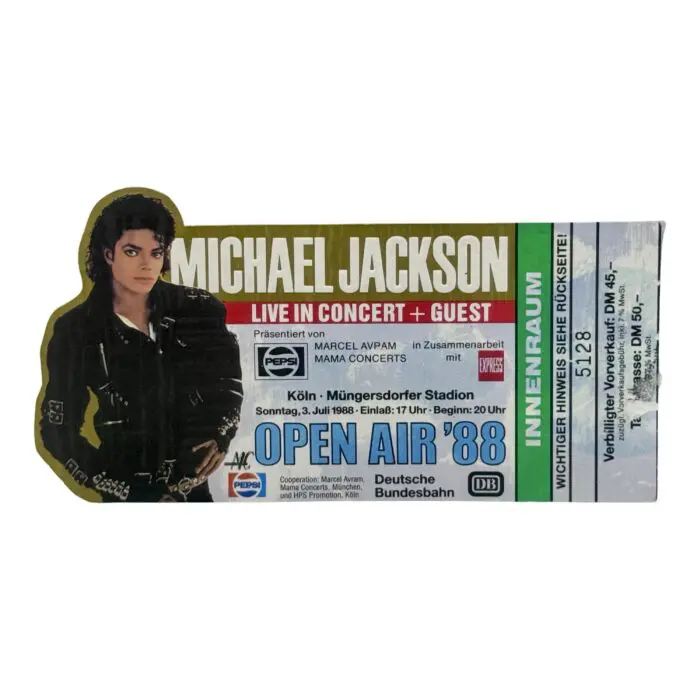 Michael Jackson BAD Tour Köln Germany Ticket July 3, 1988