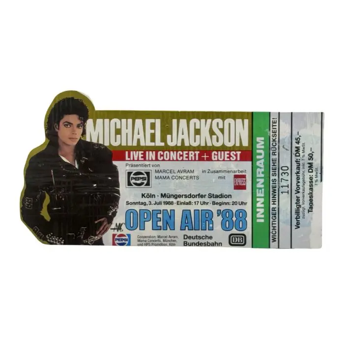 Michael Jackson BAD Tour Köln Germany Ticket July 3, 1988