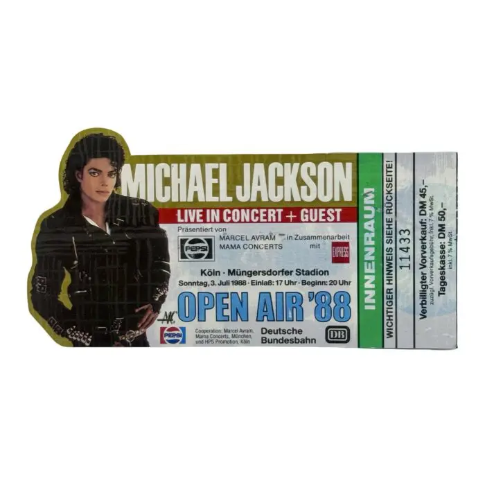 Michael Jackson BAD Tour Köln Germany Ticket July 3, 1988