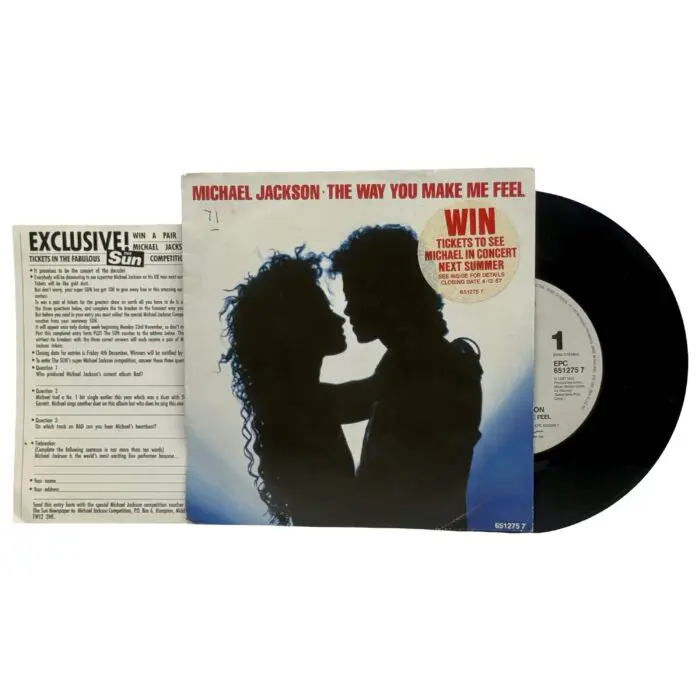 Michael Jackson 'The Way You Make Me Feel' 45 Single with Contest Flyer (UK)