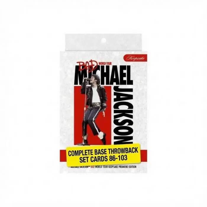 Michael Jackson BAD Tour Keepsake Trading Card Full Throwback Set