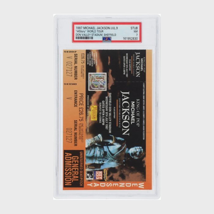 Michael Jackson HIStory World Tour Sheffield UK 1997 PSA Graded Ticket