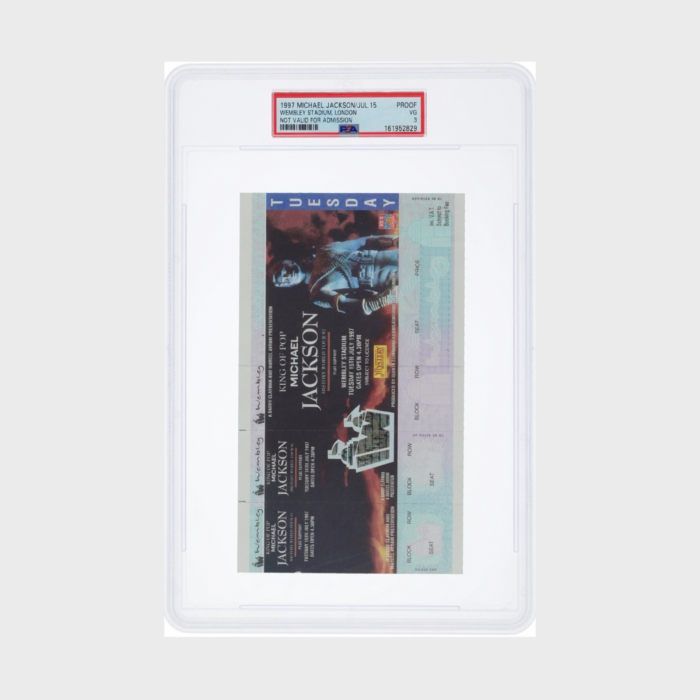 Michael Jackson HIStory World Tour London Wembley 1997 Tuesday PSA Graded Ticket