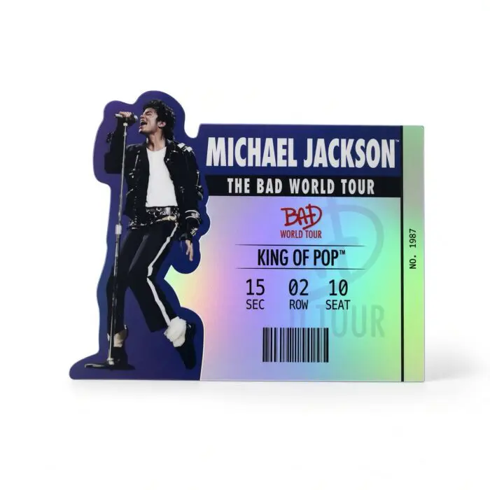 Michael Jackson BAD Keepsake Trading #253 Ticket Stub Diecut Hologram