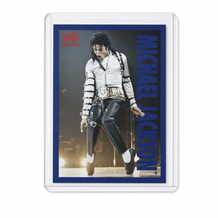 Michael Jackson BAD Tour Keepsake Trading Card #57 | Shortprint | Blue