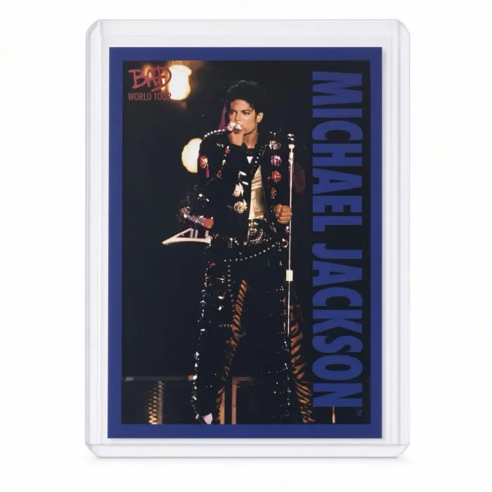 Michael Jackson BAD Tour Keepsake Trading Card #58 | Shortprint | Blue