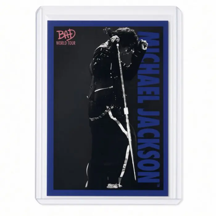 Michael Jackson BAD Tour Keepsake Trading Card #60 | Shortprint | Blue