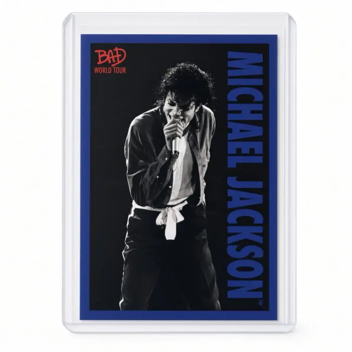 Michael Jackson BAD Tour Keepsake Trading Card #61 | Shortprint | Blue