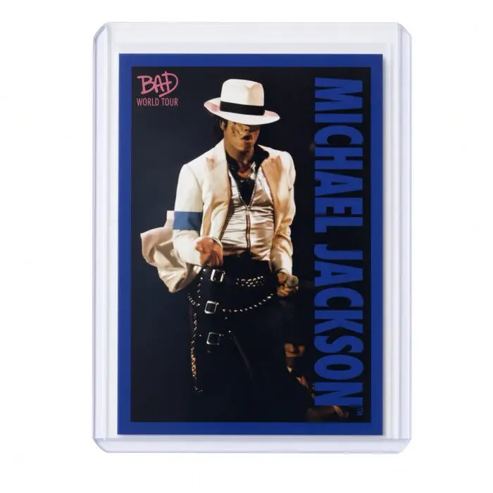 Michael Jackson BAD Tour Keepsake Trading Card #65 | Shortprint | Blue