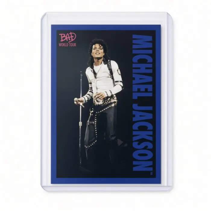 Michael Jackson BAD Tour Keepsake Trading Card #69 | Shortprint | Blue