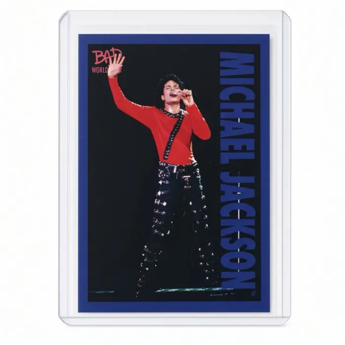 Michael Jackson BAD Tour Keepsake Trading Card #71 | Shortprint | Blue
