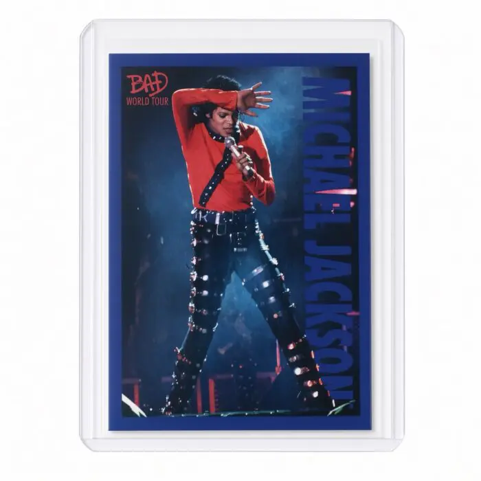 Michael Jackson BAD Tour Keepsake Trading Card #72 | Shortprint | Blue