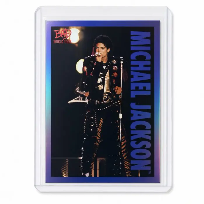Michael Jackson BAD Tour Keepsake Trading Card #58 | Shortprint | Blue Foil