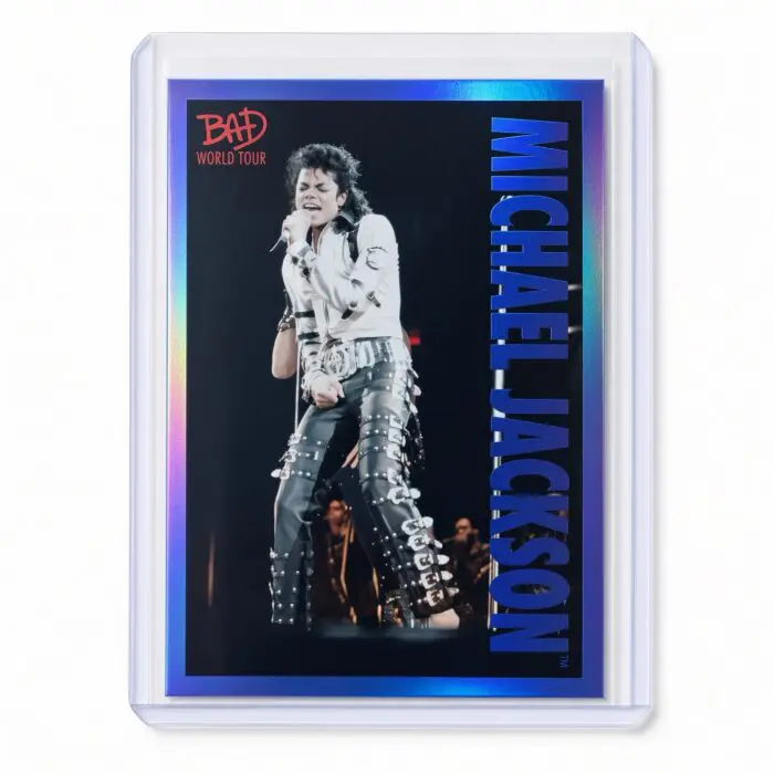 Michael Jackson BAD Tour Keepsake Trading Card #63 | Shortprint | Blue Foil