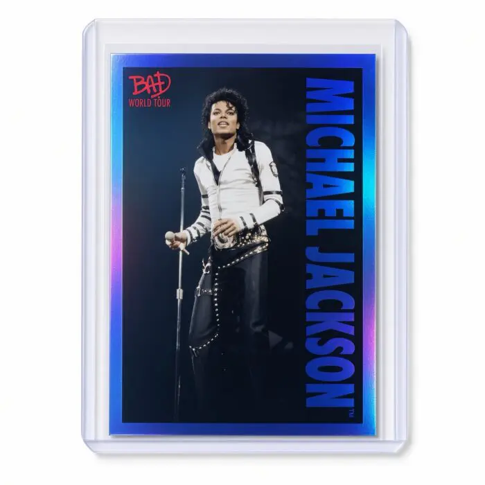 Michael Jackson BAD Tour Keepsake Trading Card #69 | Shortprint | Blue Foil
