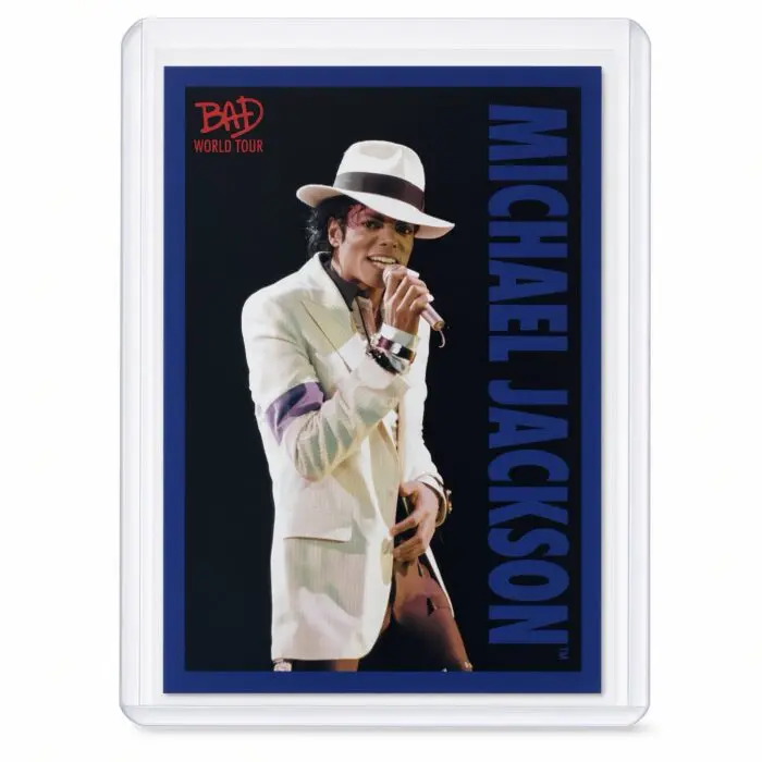 Michael Jackson BAD Tour Keepsake Trading Card #74 | Shortprint | Blue