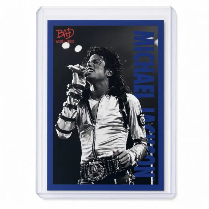 Michael Jackson BAD Tour Keepsake Trading Card #75 | Shortprint | Blue