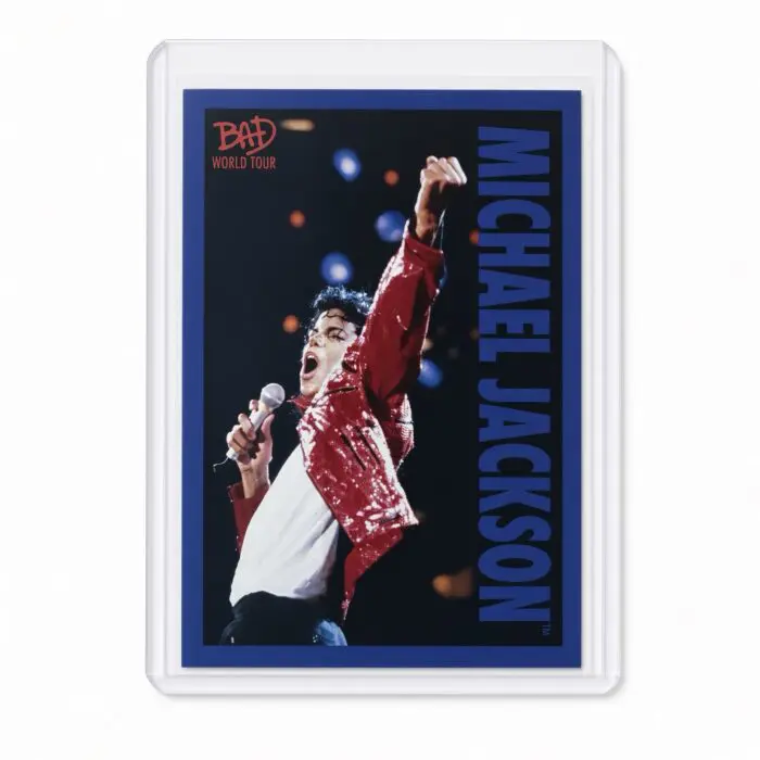 Michael Jackson BAD Tour Keepsake Trading Card #79 | Shortprint | Blue