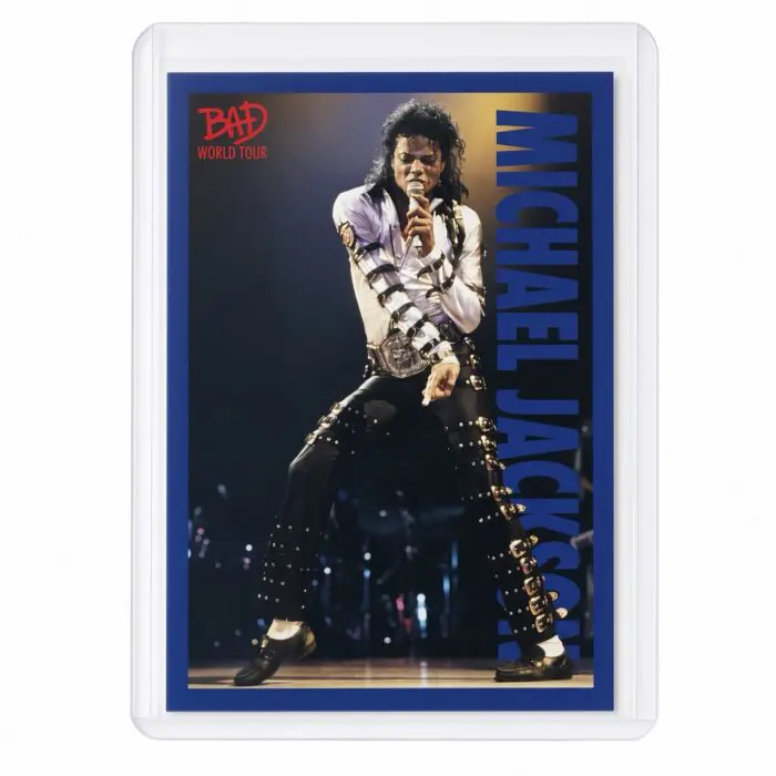 Michael Jackson BAD Tour Keepsake Trading Card #82 | Shortprint | Blue