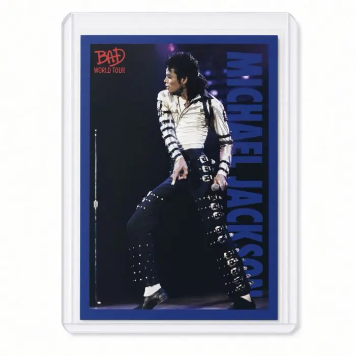 Michael Jackson BAD Tour Keepsake Trading Card #84 | Shortprint | Blue