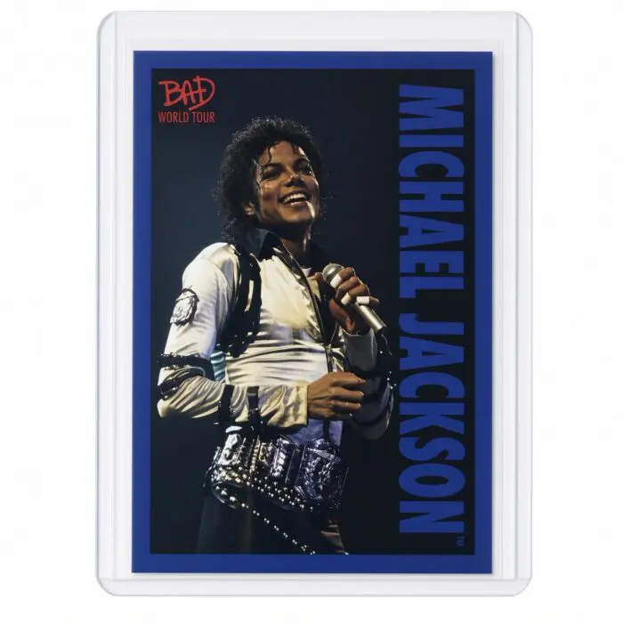 Michael Jackson BAD Tour Keepsake Trading Card #85 | Shortprint | Blue