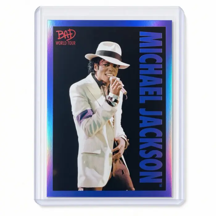 Michael Jackson BAD Tour Keepsake Trading Card #74 | Shortprint | Blue Foil