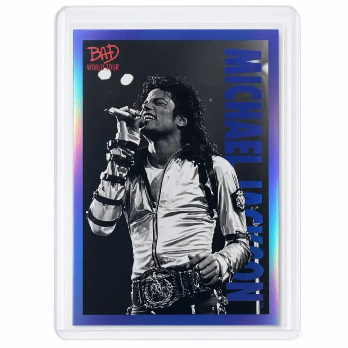Michael Jackson BAD Tour Keepsake Trading Card #75 | Shortprint | Blue Foil