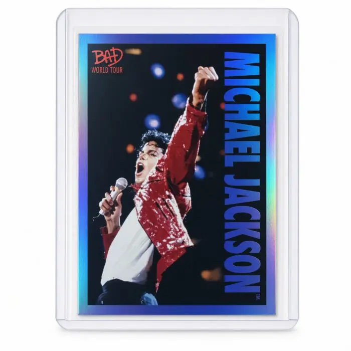 Michael Jackson BAD Tour Keepsake Trading Card #79 | Shortprint | Blue Foil