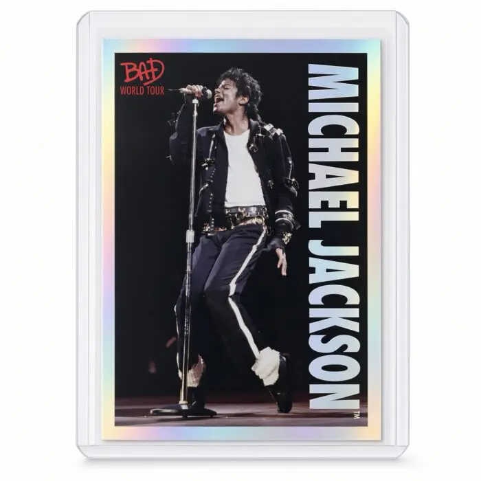 Michael Jackson BAD Tour Keepsake Trading Card #80 | Shortprint | White Foil