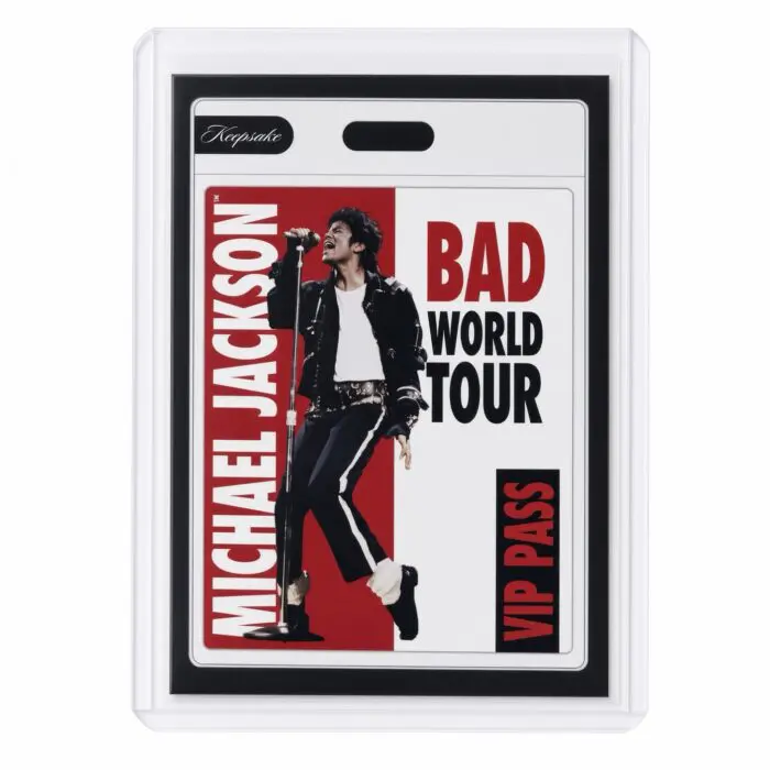Michael Jackson BAD Tour Keepsake Trading Card #104 | VIP Pass | Black